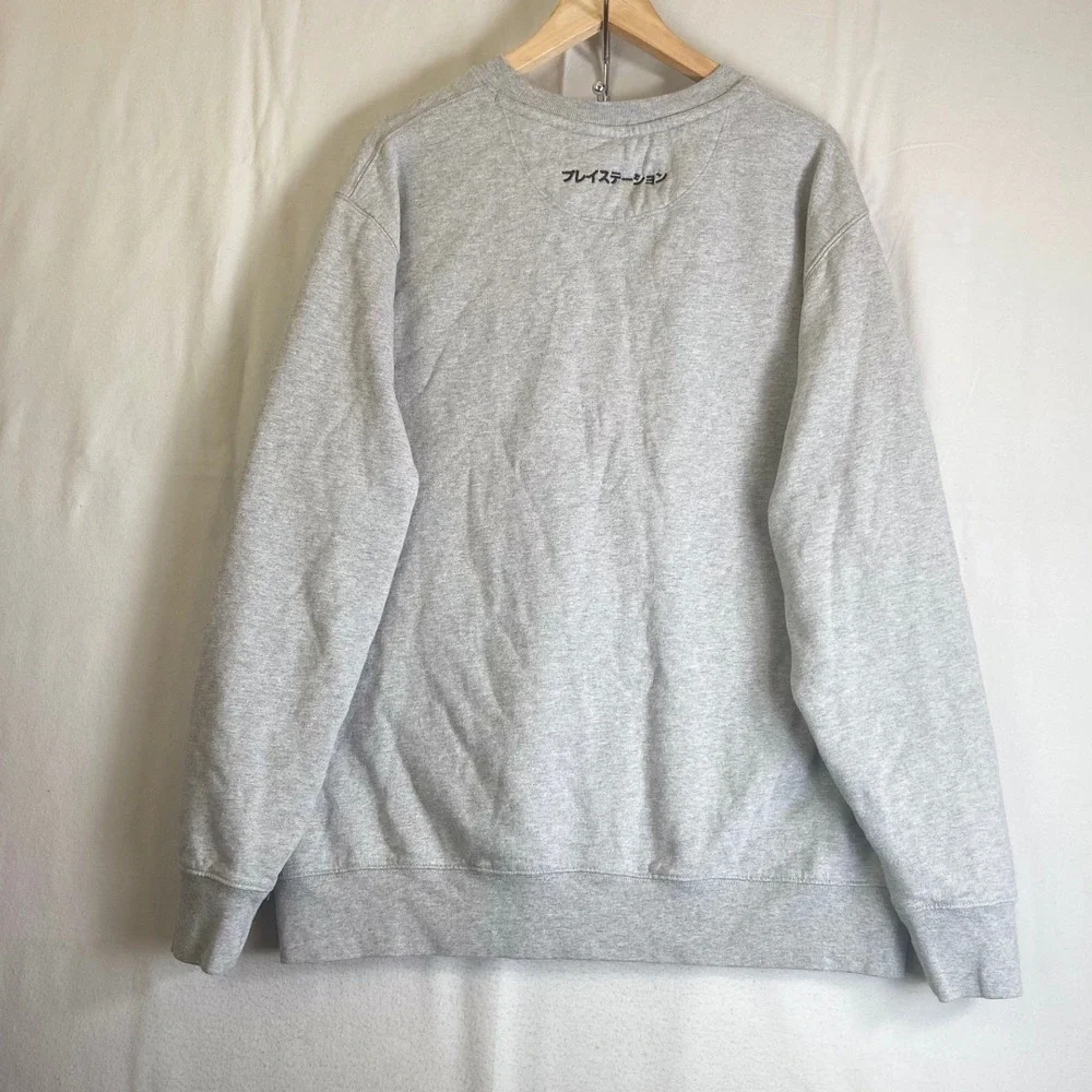 Stanley Stella PlayStation Grey Organic Cotton Sweatshirt Katakana Logo XXL